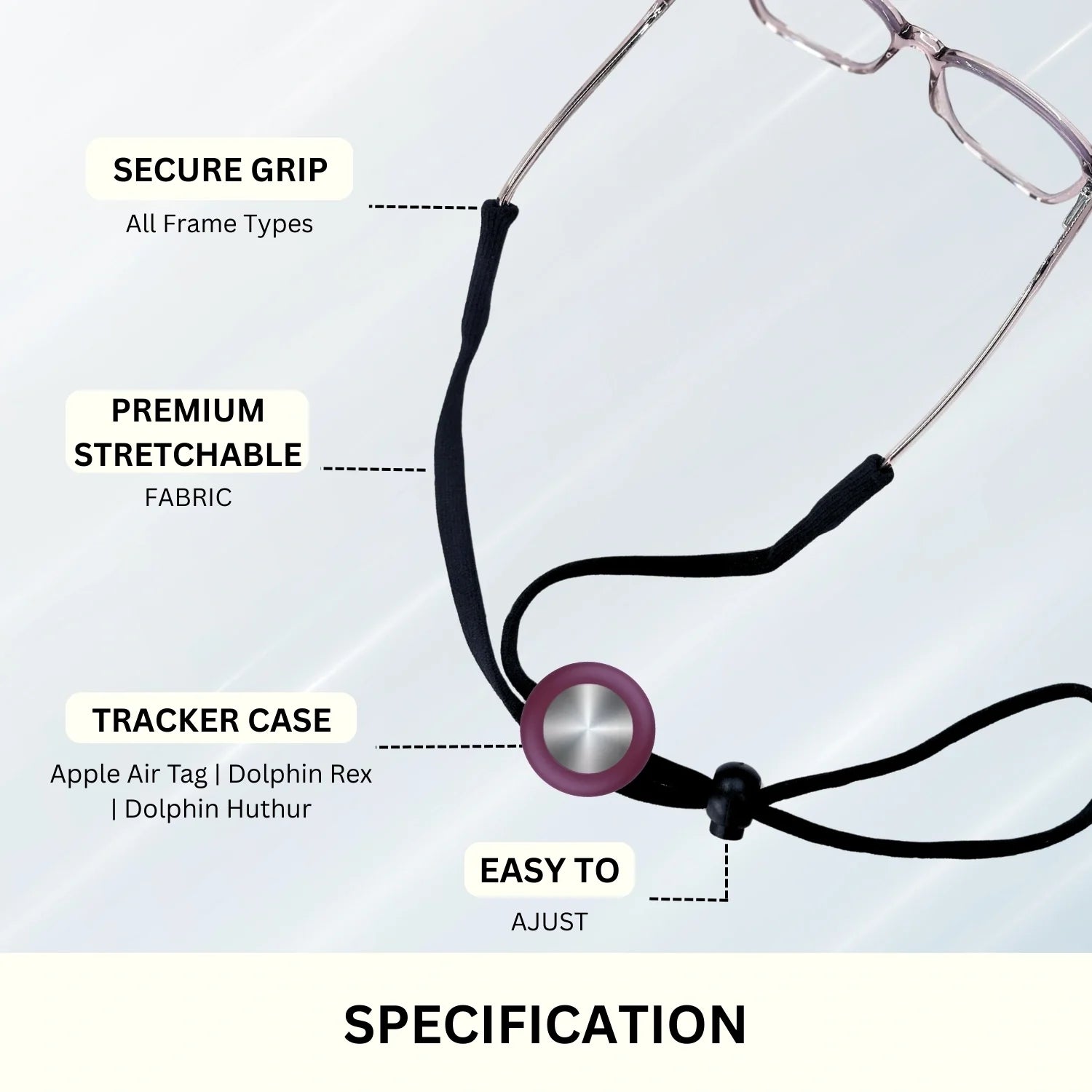 Smart Lanyard Tracker (Wine)